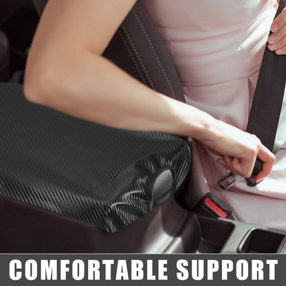 Center Console Cover Pad for Dodge Ram 1500 2009-2018 Carbon Fiber Black