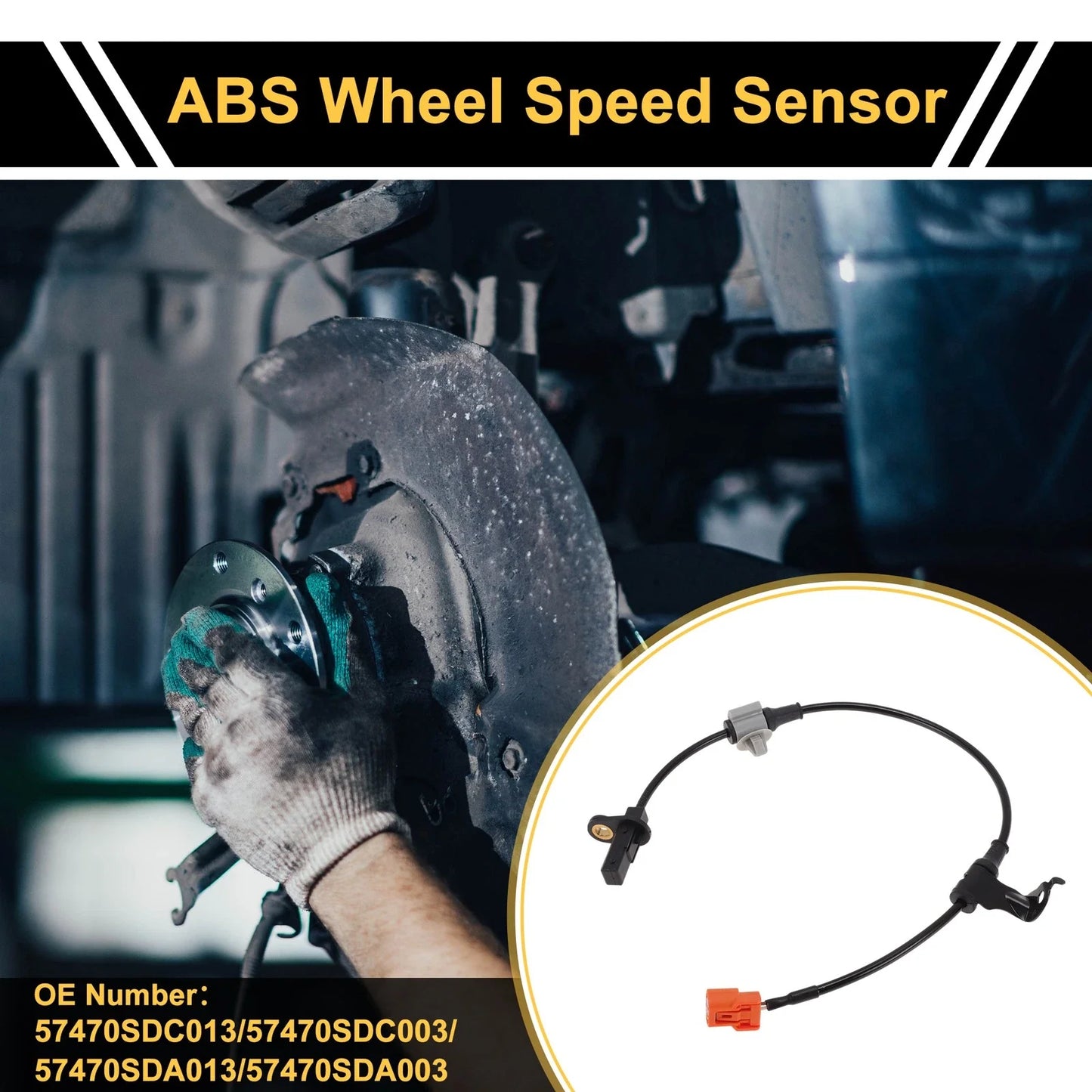 ABS Wheel Speed Sensor for Honda Accord 2003-2007 1 x Right Rear Sensor
