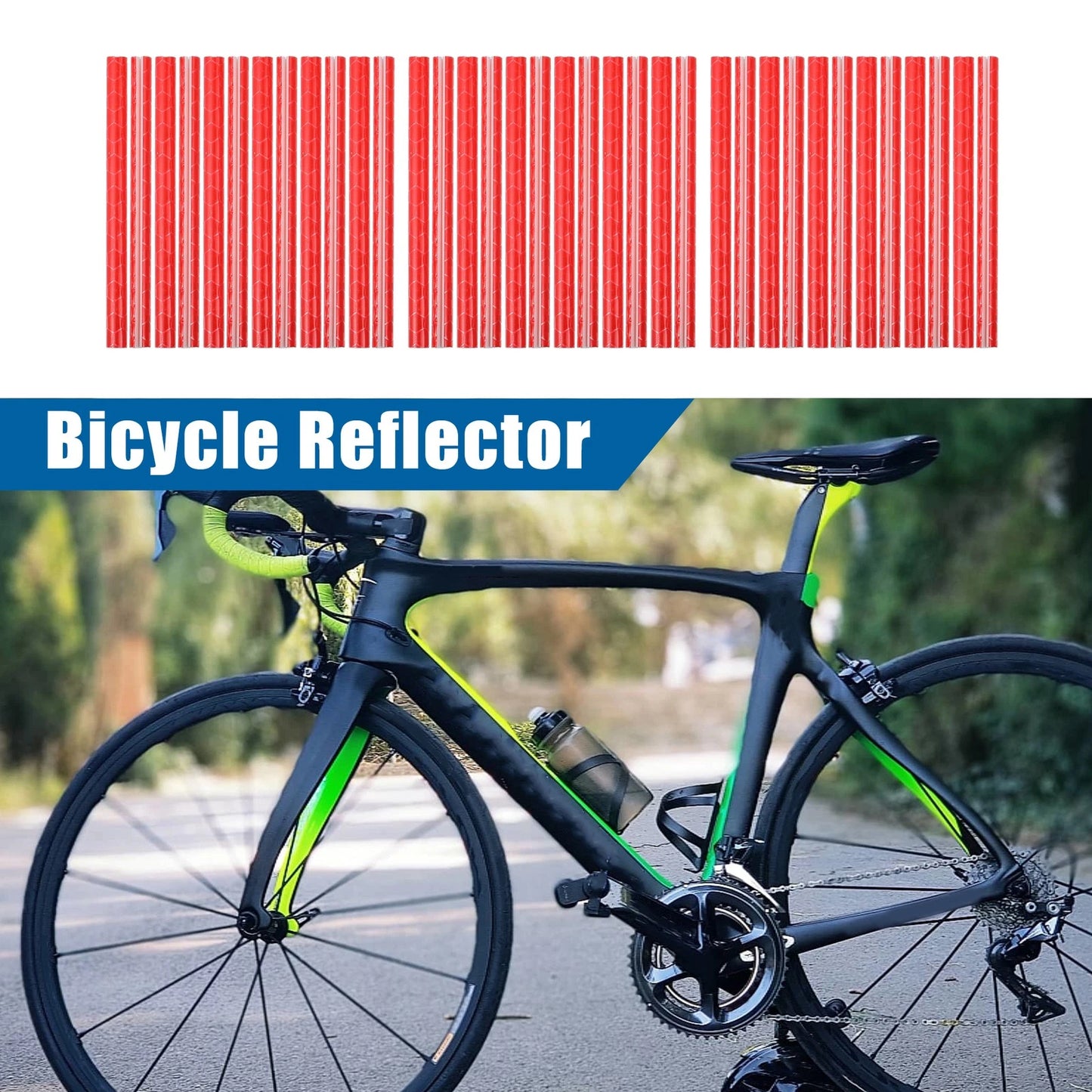 36 Pcs Reflective Bicycle Reflectors for Bike (ABS Red)