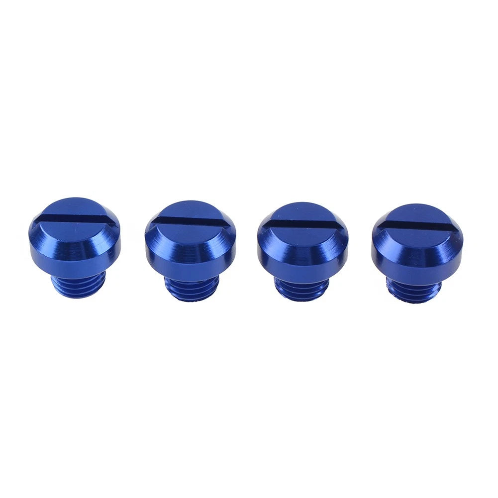 Set of 4 M10 Motorcycle Mirror Hole Blanking Plugs Screws Caps - Blue