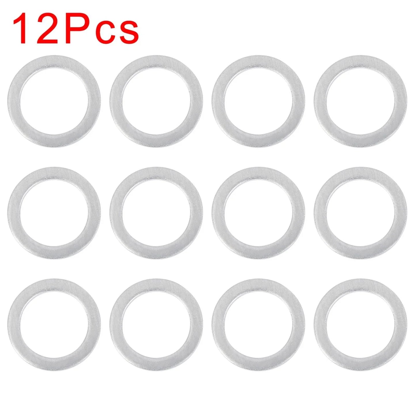 12 x M20 Silver Tone Oil Drain Plug Gaskets for Honda (94109-20000)