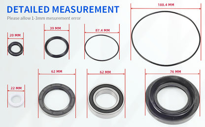 Rear Brake Drum Bearing & Seal Kit for Honda FourTrax 300 (1988–2000)
