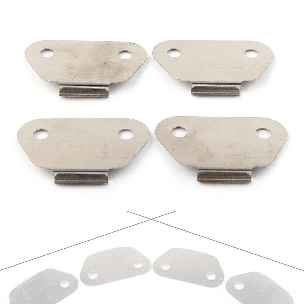 4 x Chrome Saddlebag Lid Wear Plates for Harley (1993-2023)