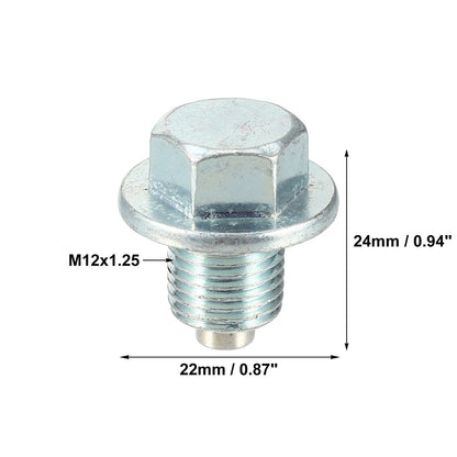 Set of 1 M12x1.25 Oil Drain Plug with Washer 9034112012 for Toyota