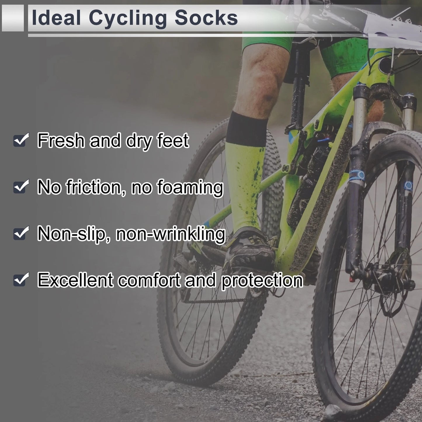 Cycling Socks Anti-Friction Size L Mid-Cut Pink