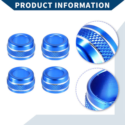 Set of 4 AC Vent Adjust Switch Knob Cover Rings for Ford Bronco Sport (2021–2023) Blue