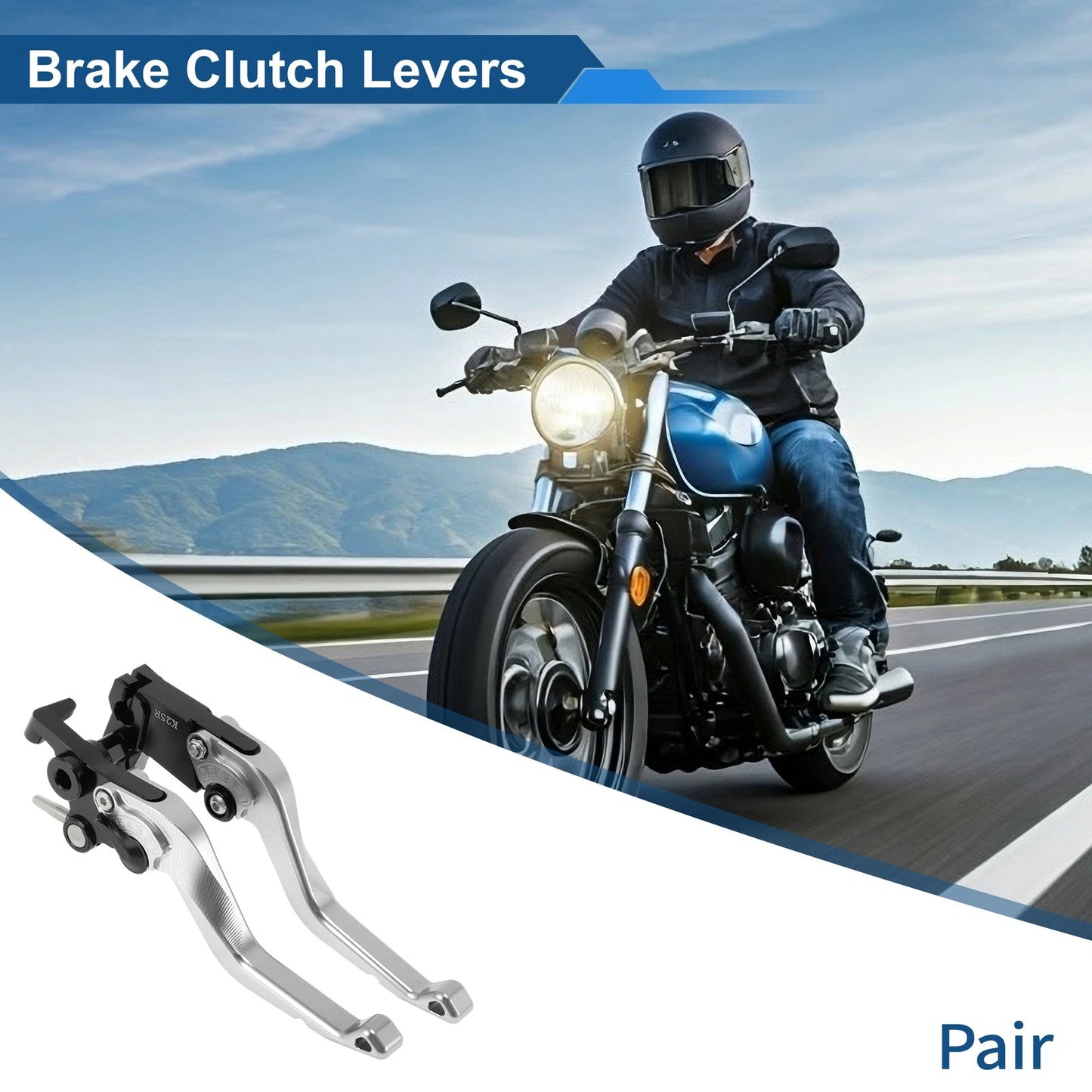 Short Brake Clutch Levers for KTM 790 Adventure R (2019–2024) - Silver Tone