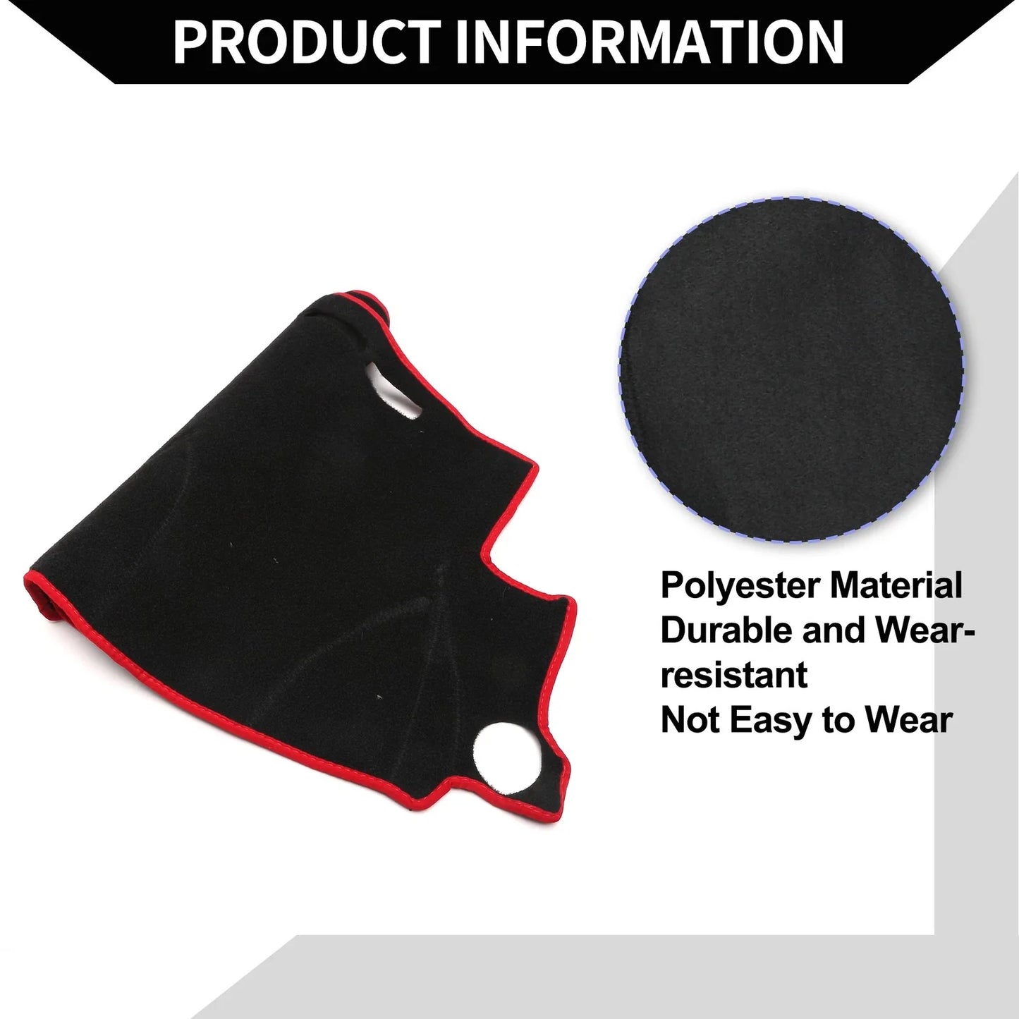 Dashboard Dash Cover Mat for Honda Vezel RU1/2/3/4 RS 2013-2020 Black Red Set