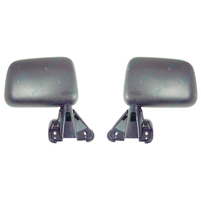 LH+RH Black Manual Door Mirrors Pair for Toyota Hilux 1983-2004 Left Right L+R