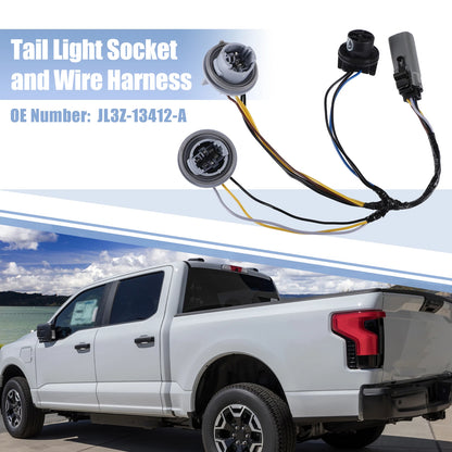 Tail Light Socket and Wire Harness for Ford F150 (2018) No.JL3Z-13412-A Black