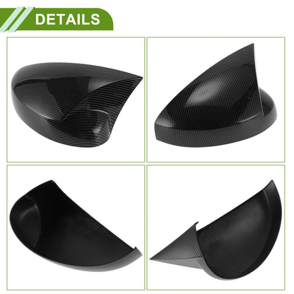 Mirror Cover Cap Replacement Black for Honda Civic LX EX Sport Si (2016-2021)