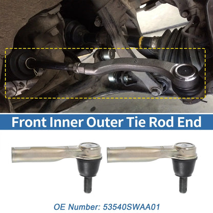 2 x Front Outer Tie Rod End Links for Honda CR-V (2007-2011)