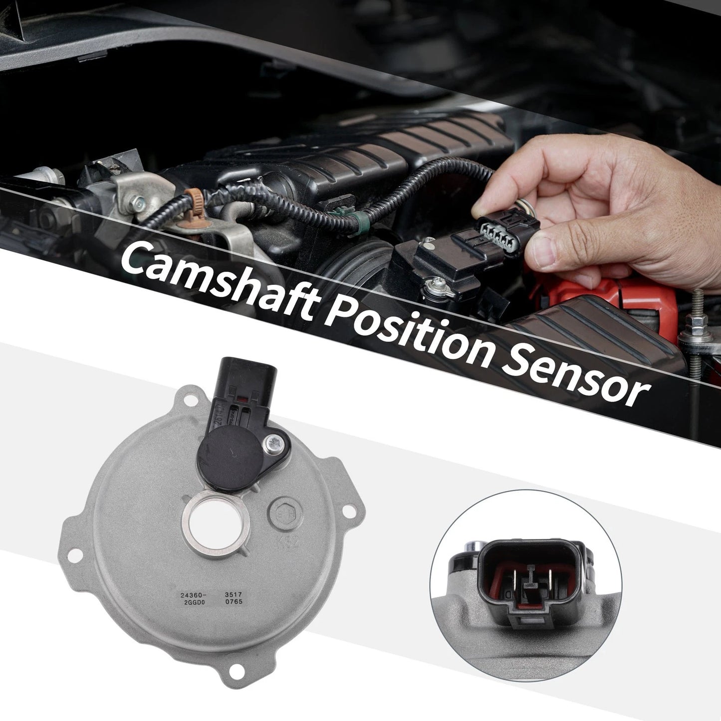 Camshaft Position Sensor for Hyundai Santa Fe Sport (2013–2019) 24360-2GGD0