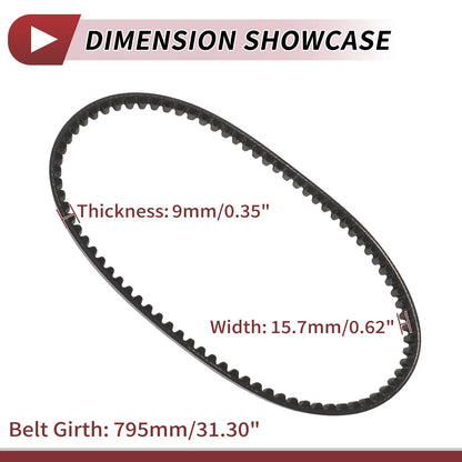 Drive Belt V-Belt for 50cc 2-Stroke Scooters & ATVs (1PE40QMB)
