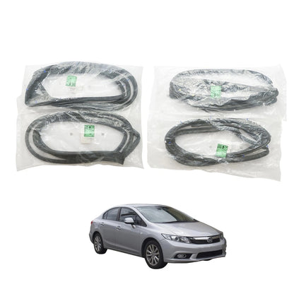 Set of 4 Weatherstrip Rubber for Honda Civic 4D (2012–2015)