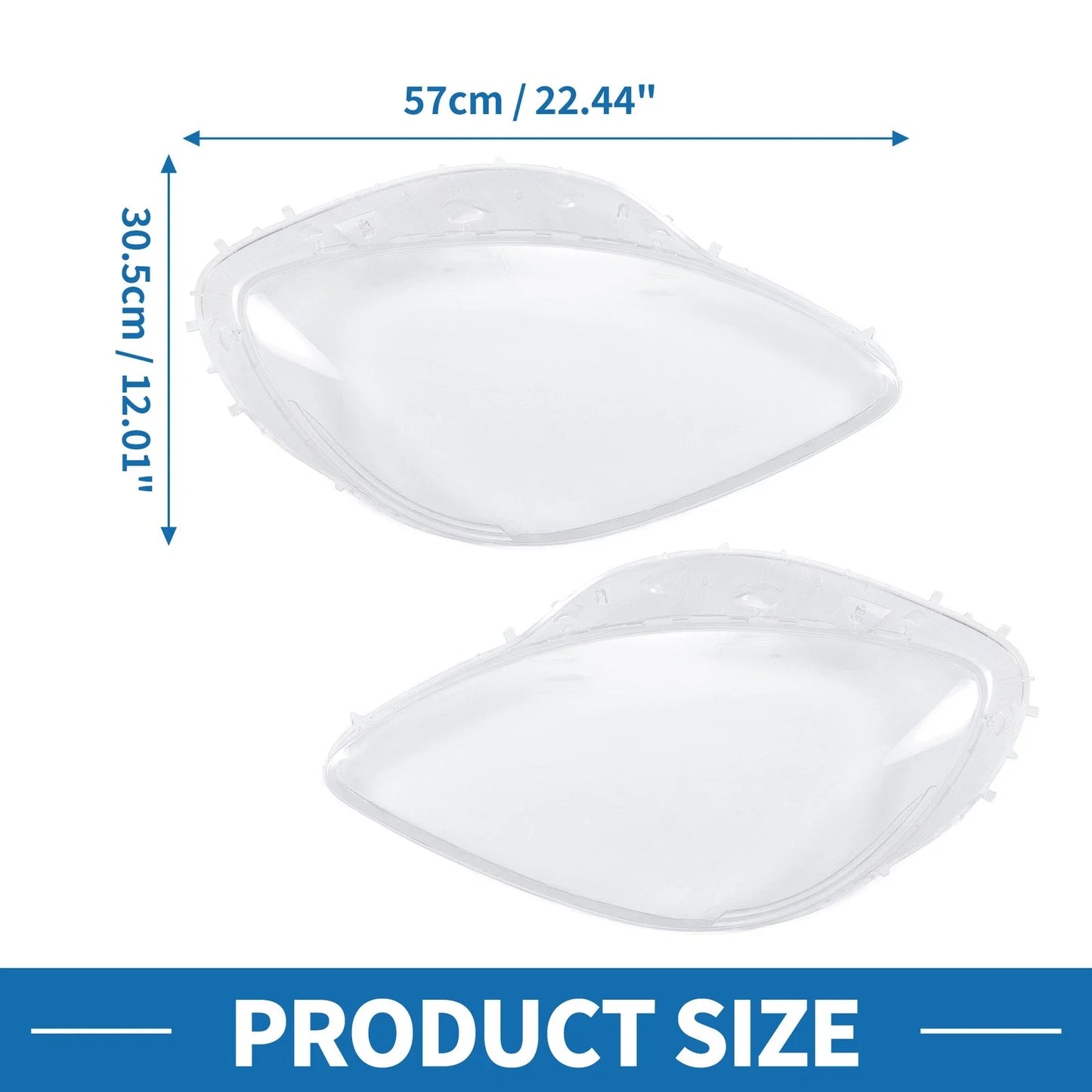 Car Front Left Right Headlight Lens Covers for Chevrolet Corvette C6 (2005-2013)