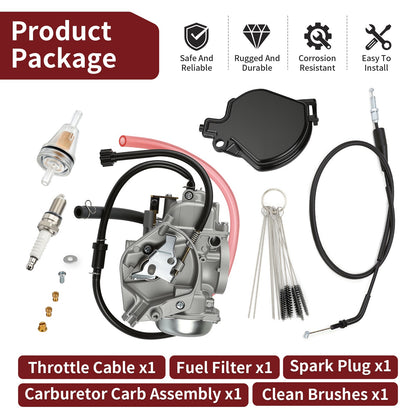 Carburetor with Throttle Cable for Kawasaki Prairie 400 (1999–2002)