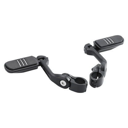 1 1/4'' Matte Long Angled Footpegs Mount Engine Guard Pegstreamliner