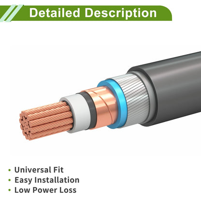 7 AWG 3FT Tinned Copper Battery Inverter Cable for Universal Applications