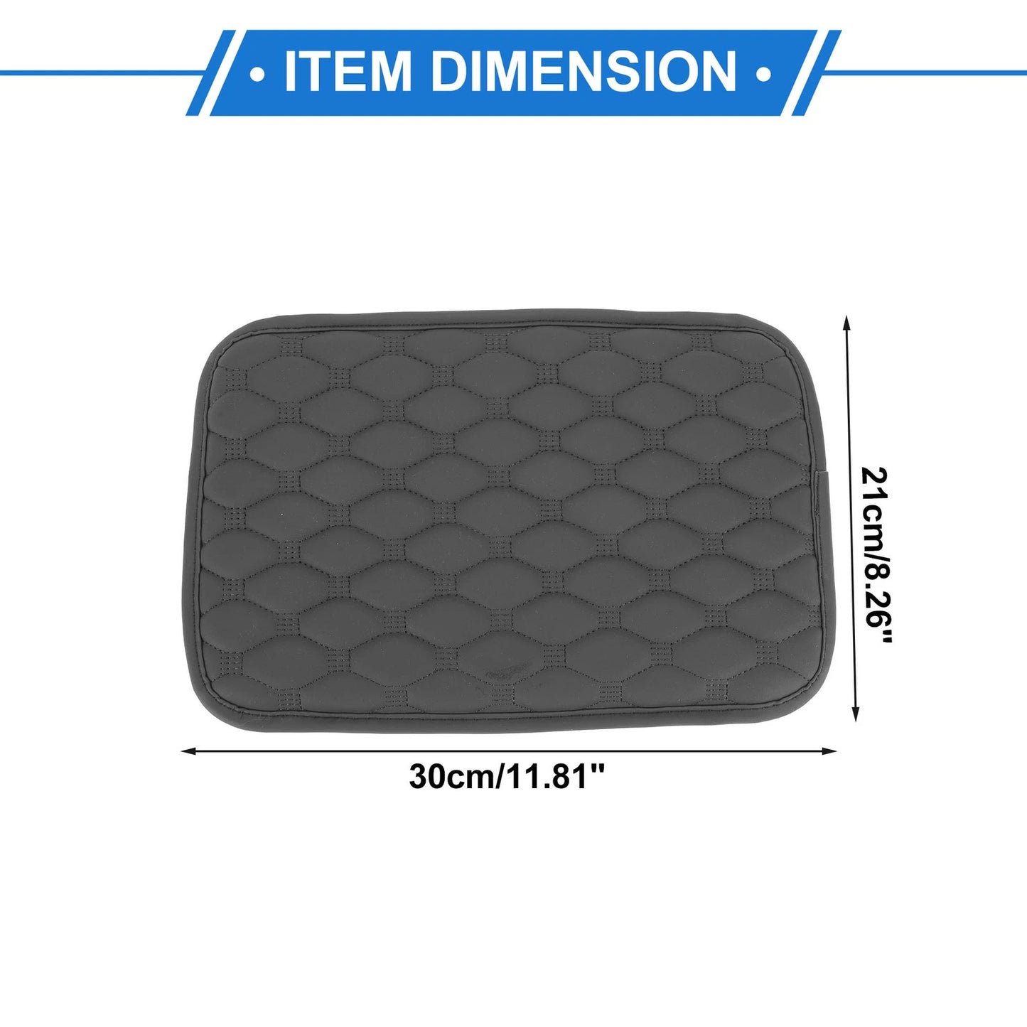 Armrest Pad with Storage for Car (11.81"x8.26", Grey)