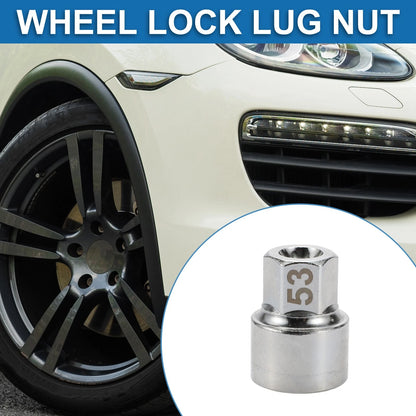#53 Wheel Lock Lugnut Anti-theft Screw Nut Removal Key Socket for Porsche