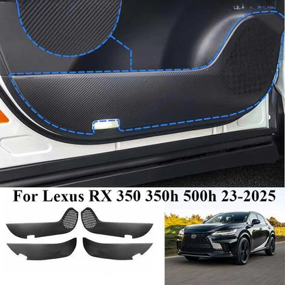 4x Inner Door Anti-Kick Carbon Fiber Leather for Lexus RX 350 (2023–2025)