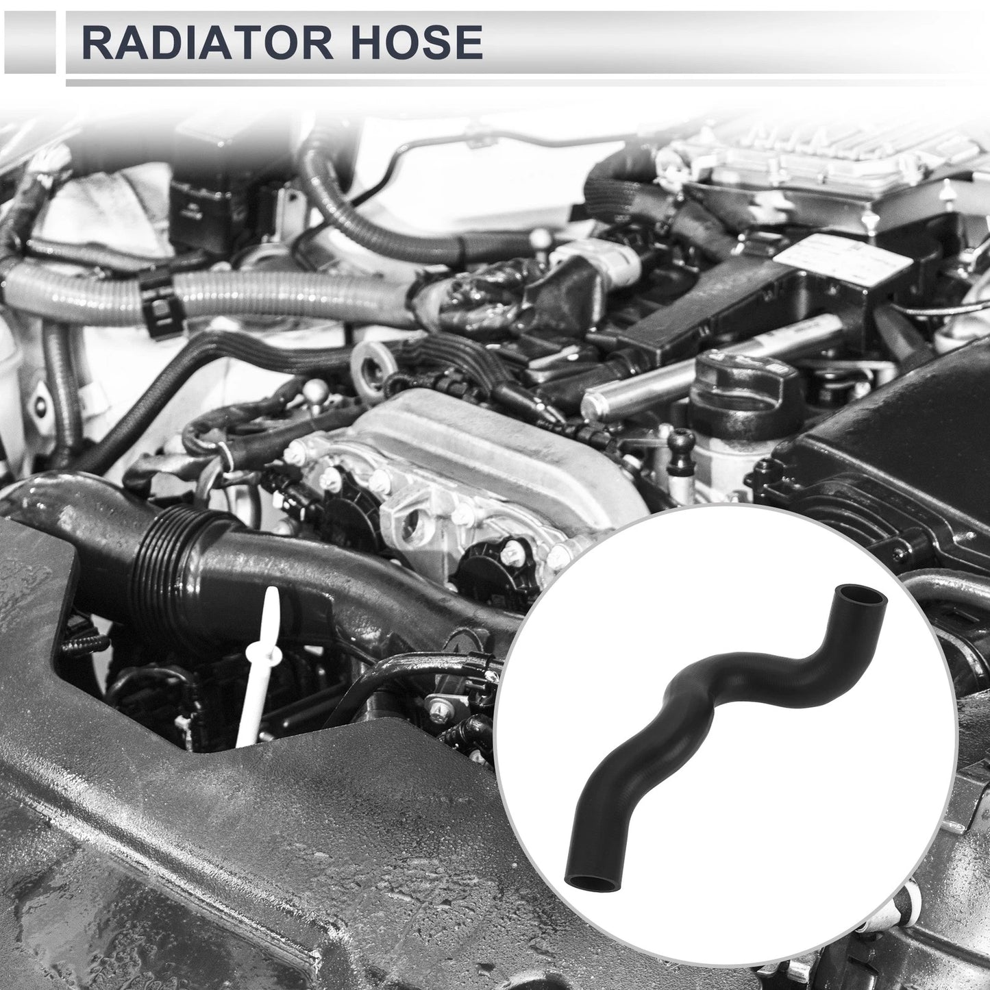 Radiator Hose for Nissan Rogue 2.5L (2008–2013) No. 21503JG300 Rubber Black