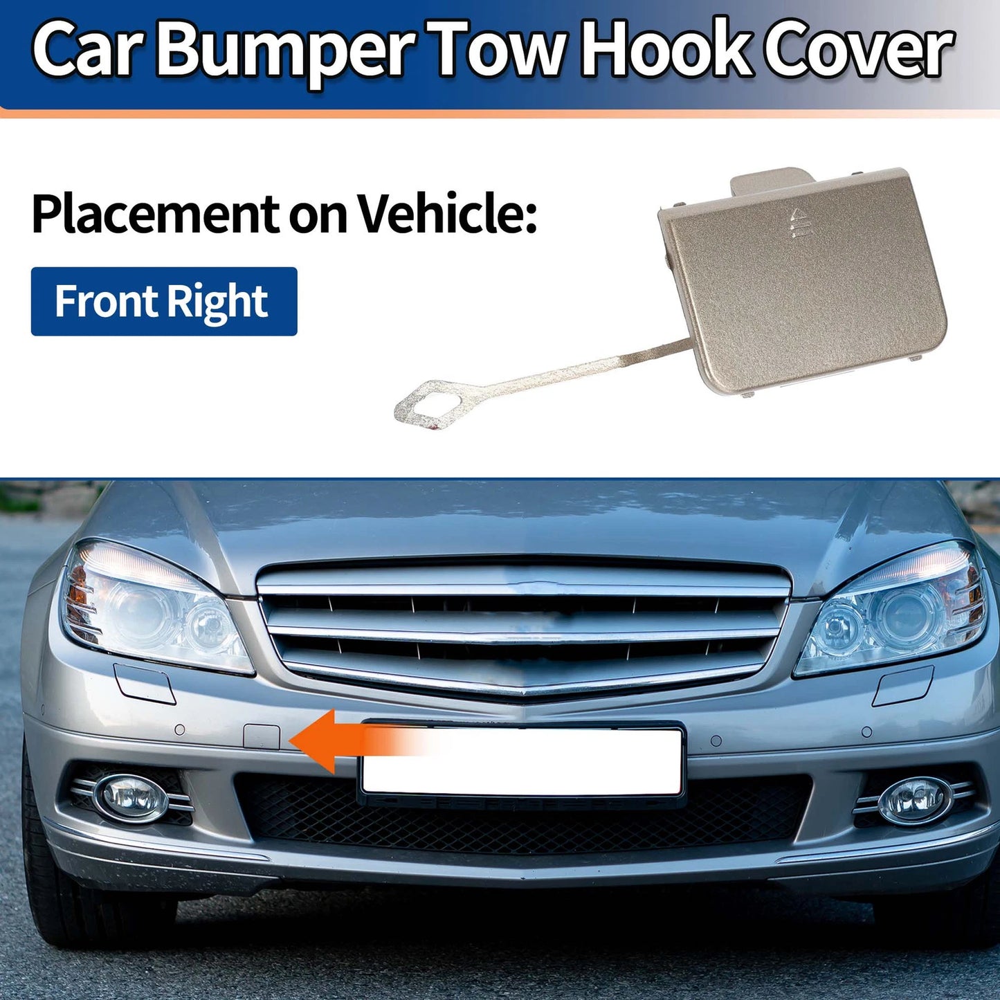 Tow Hook Cover for Mercedes-Benz C-Class Sedan (A2048850124)