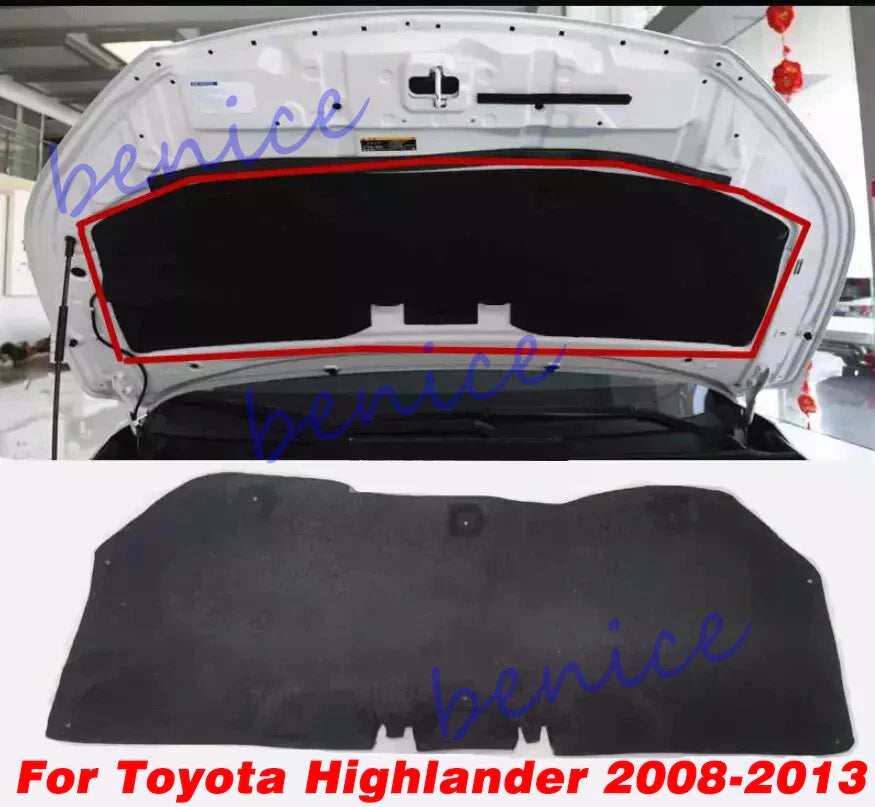 Engine Cover Hood Insulation Pad Heat Trim for Toyota Highlander (2008–2013)