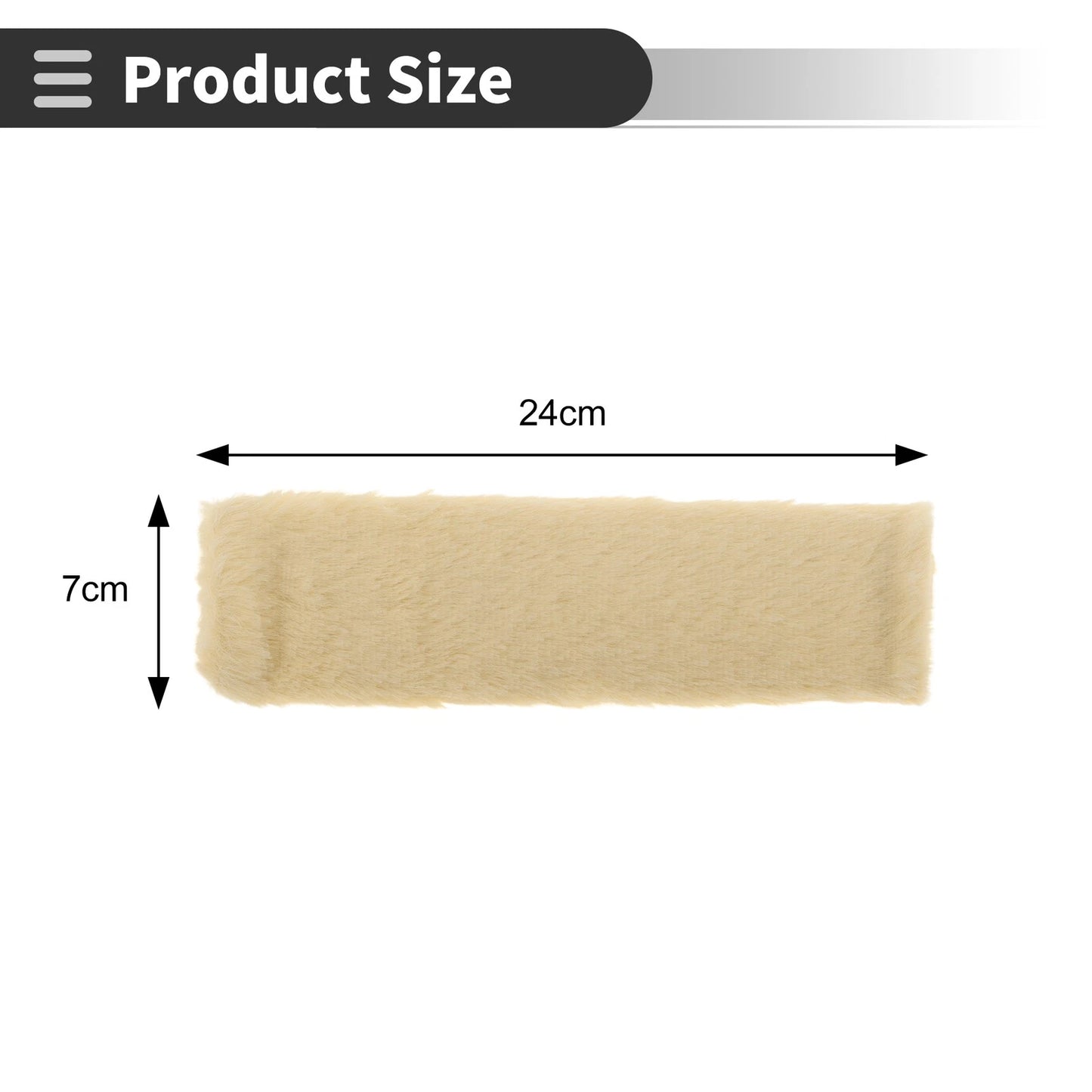 Set of 2 Seat Belt Cover Pads for Universal Fit (24cm)
