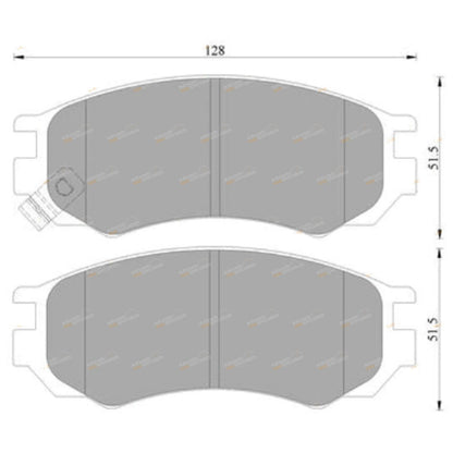 Set of 4 Front Disc Brake Pads for Nissan Pulsar N14 (1990–1995) AWD
