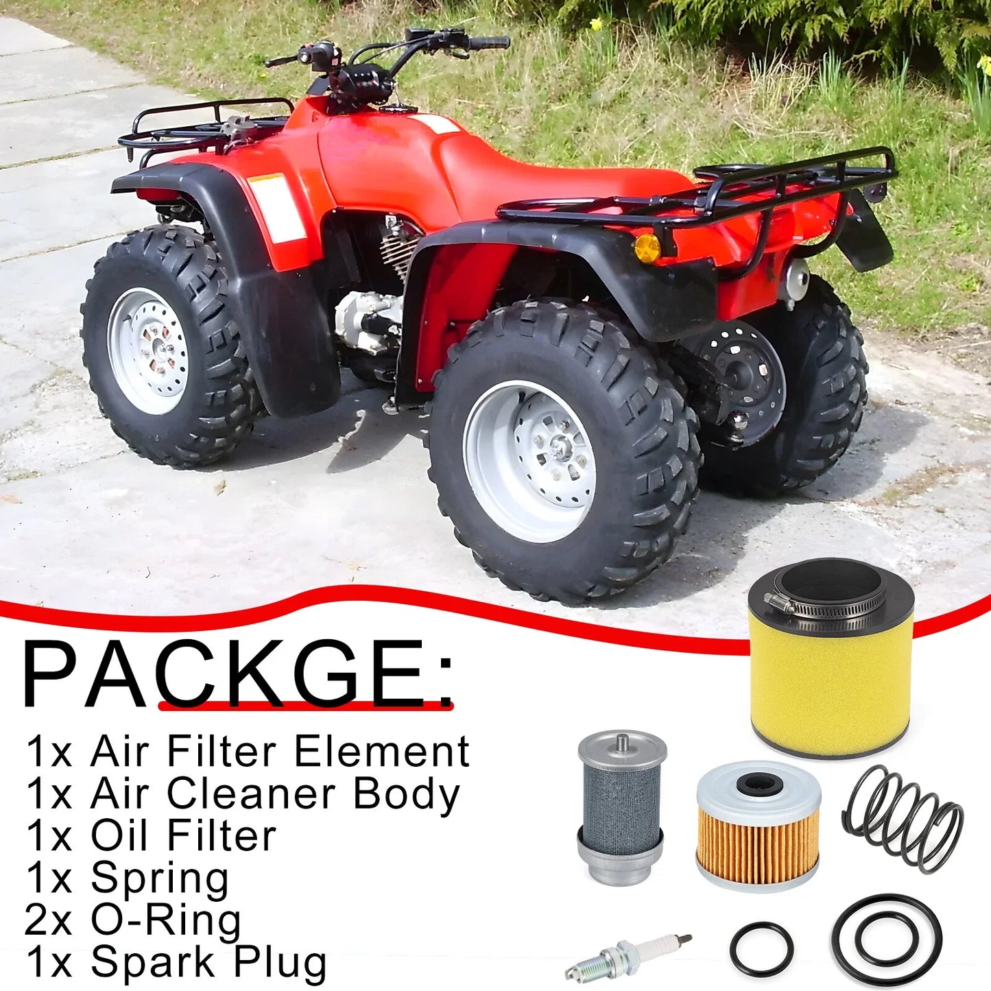 Air Oil Filter & Air Cleaner Body Honda Foreman TRX400FW (1998-2003)
