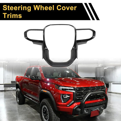 Steering Wheel Cover Trim for Chevy Colorado (2023-2024) Carbon Fiber Pattern
