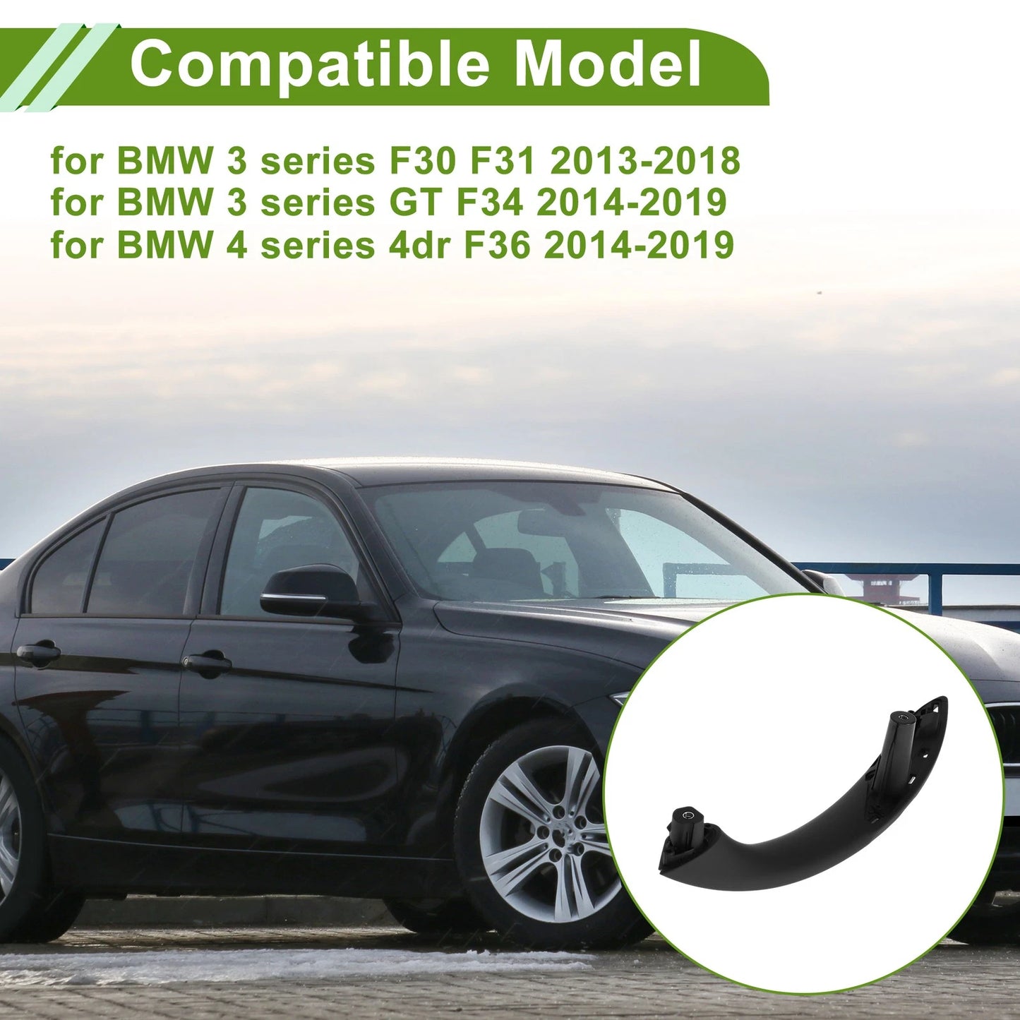 Door Panel Handle Pull Trim Cover for BMW 3 Series F30 F31 (2013–2018) No. 51417279311