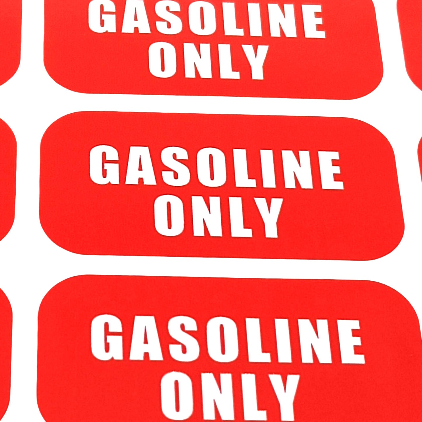 Gasoline Only Fuel Warning Decal for Door Tank (24x)