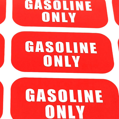 Gasoline Only Fuel Warning Decal for Door Tank (24x)