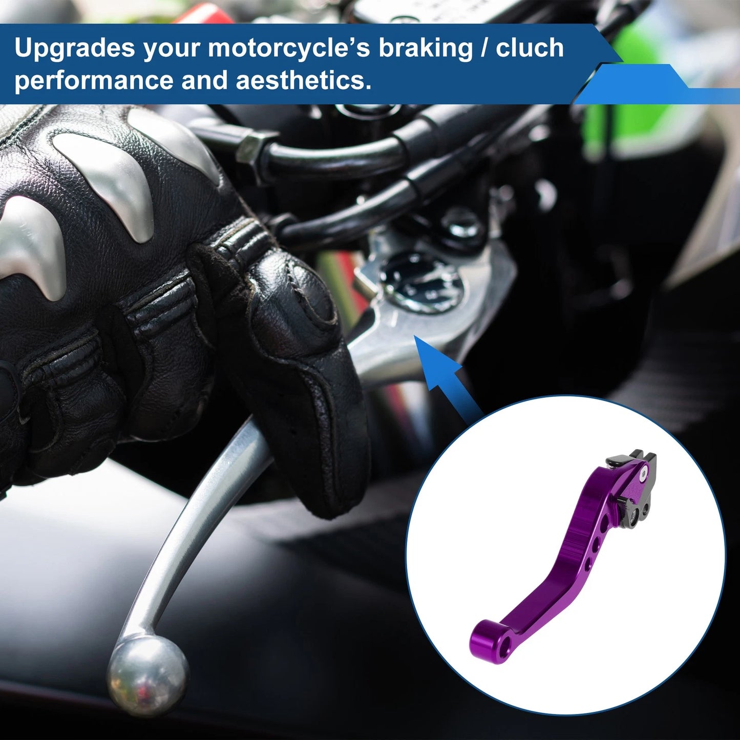Adjustable Short Brake Clutch Lever Set for Yamaha YFZ 450 S (2003–2006) Purple