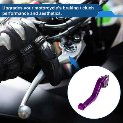 Adjustable Short Brake Clutch Lever Set for Yamaha YFZ 450 S (2003–2006) Purple
