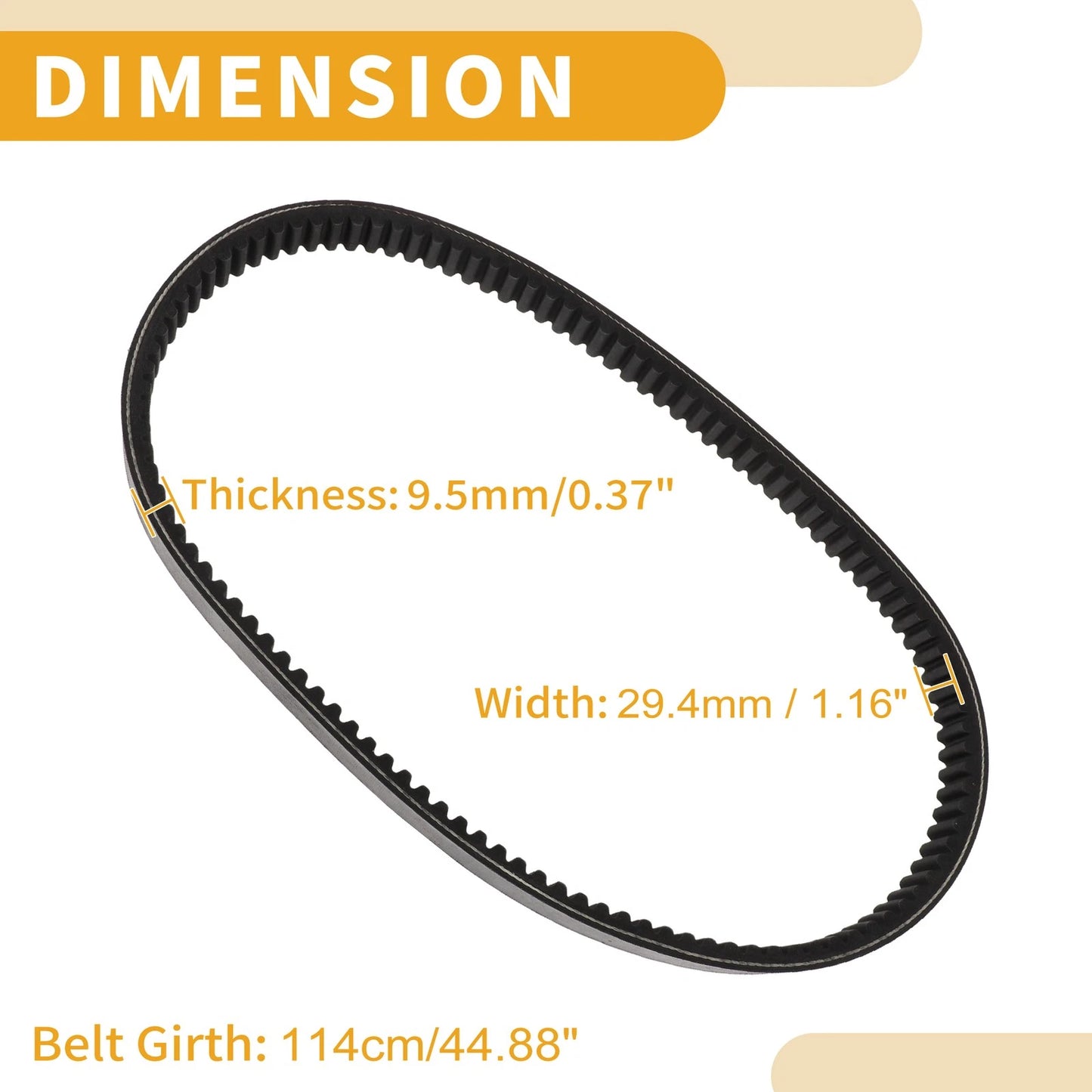 Drive Belt V-Belt No. 14153G1 for EZGO Marathon 2 Cycle Gas Golf Cart (1994–2000)