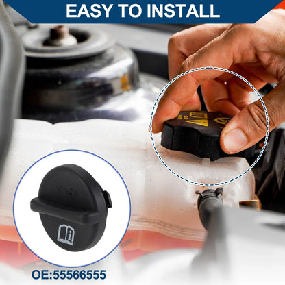 Coolant Cap for Chevrolet Cruze 1.4L 1.8L (2008-2013) - Durable Black Cover