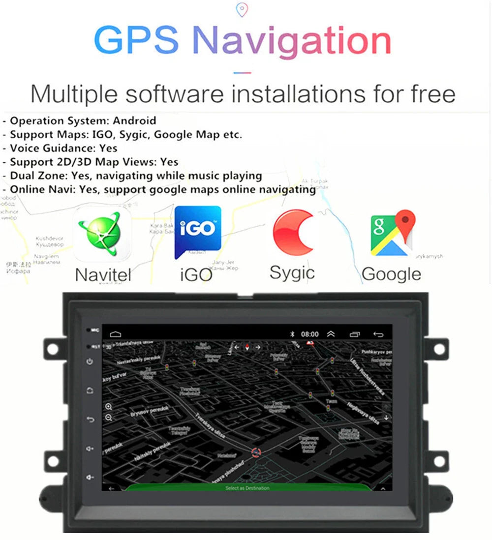 7'' Car Stereo Radio w/ Carplay Android for Ford Edge (2007-2010)