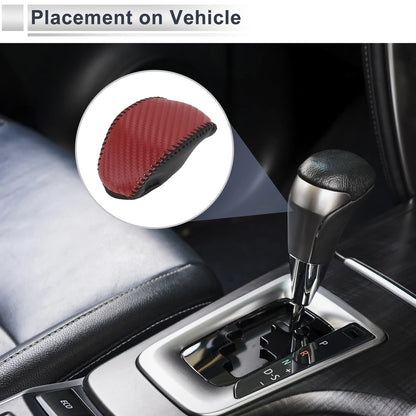 Gear Shift Knob Cover for Toyota RAV4 (2019–2024) Red Carbon Fiber