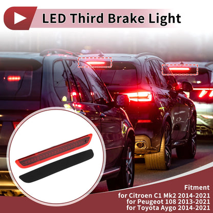 Red LED Third Brake Light for Citroen C1 Mk2 Peugeot 108 (2014–2021) B000878980