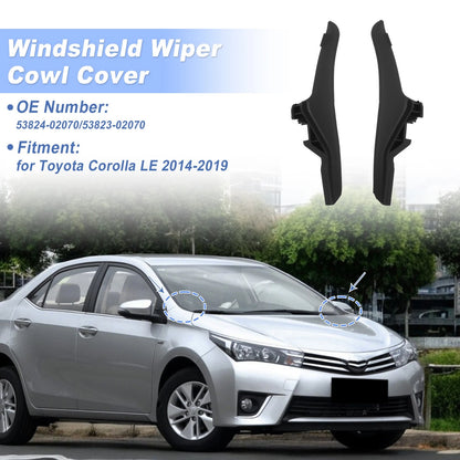 Set of 2 Windshield Cowl Replacement for Toyota Corolla LE (2014–2019) 53824-02070