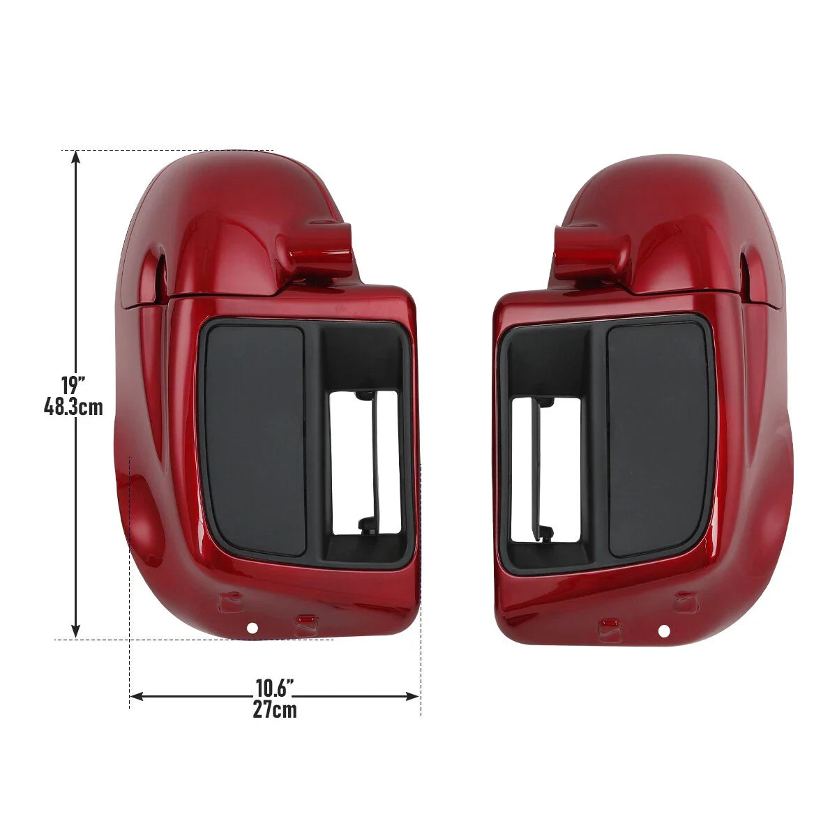 Red Vented Leg Fairings for Harley Electra Street Road Glide (2014-2023)