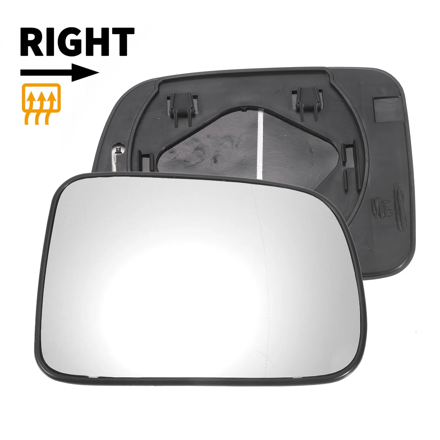 Right Side Heated White Mirror Glass for Honda HR-V CR-V (1996–2006)