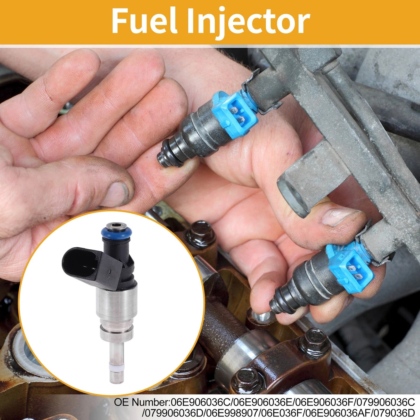 1 Pc No.06E906036C Fuel Injector for Audi A4 Quattro (2005–2009)