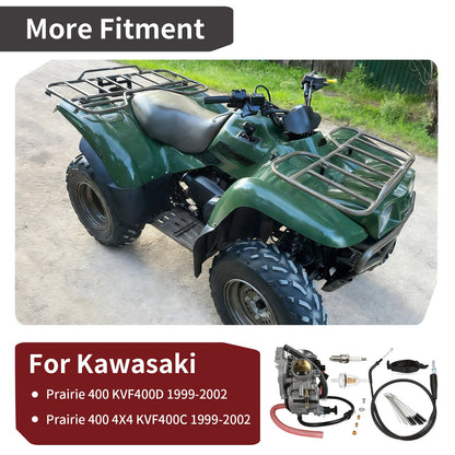 Carburetor with Throttle Cable for Kawasaki Prairie 400 (1999–2002)