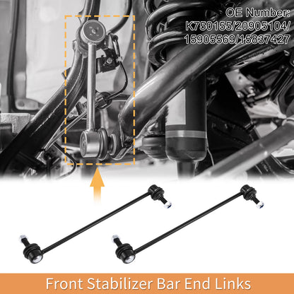 Set of 1 Front Stabilizer Sway Bar Link with Bushing for GMC Acadia (No.K750155)