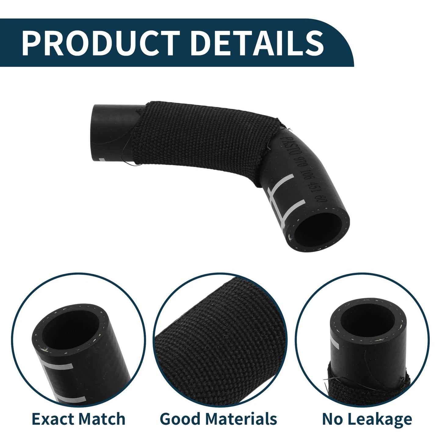 Radiator Hose for Porsche Panamera (2014–2016) No. 97010645160 Rubber